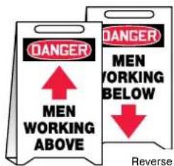DANGER ↑ MEN WORKING ABOVE DANGER ↑ MEN WORKING BELOW ↓ Reverse