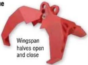 Wingspan halves open and close