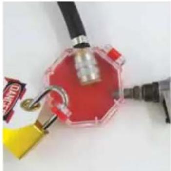 Panduit PCT-1081-B - Keep employees safe with this rugged, tamper resistant method to lock out your pneumatic equipment/source. - 1