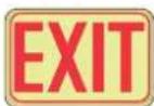 Panduit PCT-1081-B - Contemporary clear-shield signs look good in regular light and perform in the dark. - 5