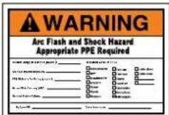 Panduit PCT-1081-B - Post labels clearly identifying electrical hazards to protect workers from arc flash, shock and electrocution. - 4