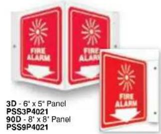 3D - 6" x 5" Panel PSS3P4021 90D - 8" x 8" Panel PSS9P4021