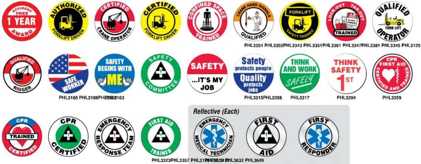 Panduit PCT-1081-B - Display your skill or commitment to safety in a personal way. - 1