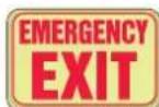Panduit PCT-1081-B - Contemporary clear-shield signs look good in regular light and perform in the dark. - 3