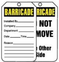 BARRICADE Installed By._ Company._ Department._ Date 时间._ Reason._ RICADE NOT MOVE : Other Side_