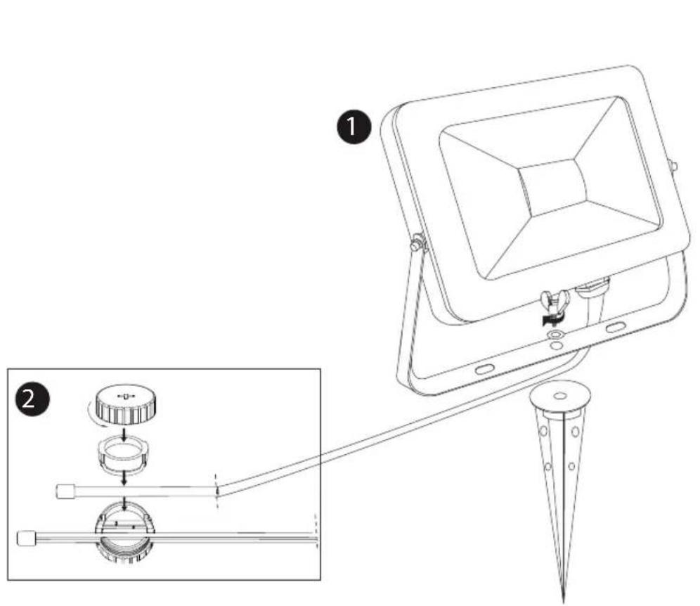 Technical diagram showing a mechanical assembly with labeled parts and an inset view of the component being adjusted.