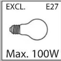 EXCL. E27 Max. 100W