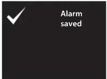 ✓ Alarm saved