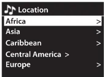 Location Africa > Asia > Caribbean > Central America > Europe >