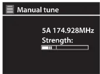 Manual tune 5A 174.928MHz Strength: