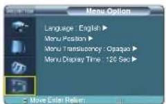 SAMSUNG SP-H800 - Structure of Screen Menu (Continued) - 1