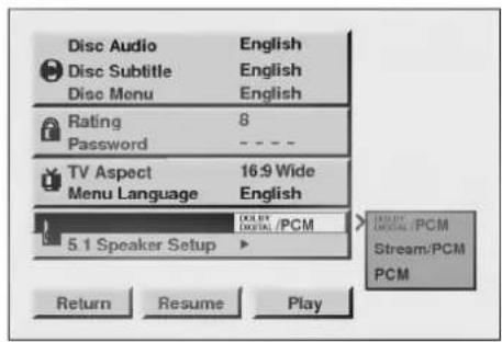 LG DVD-2280P - I SETUP-skjermbildet - 1