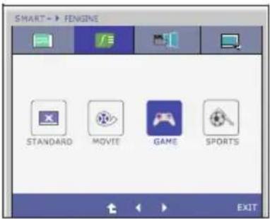 SMART → FENGINE STANDARD MOVIE GAME SPORTS EXIT