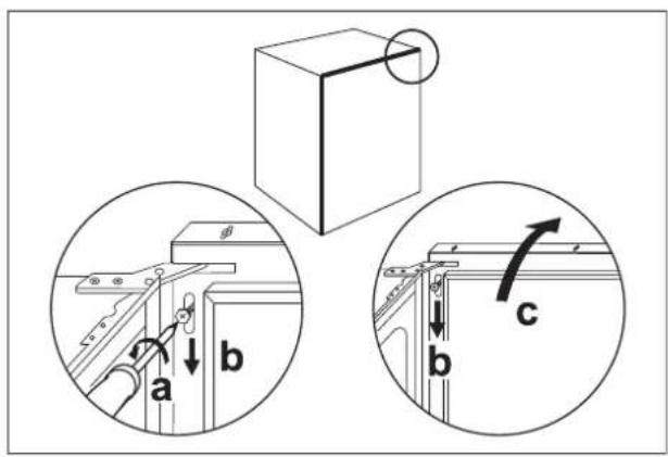 JUNO JKE4435 - Detaching the appliance door - 1
