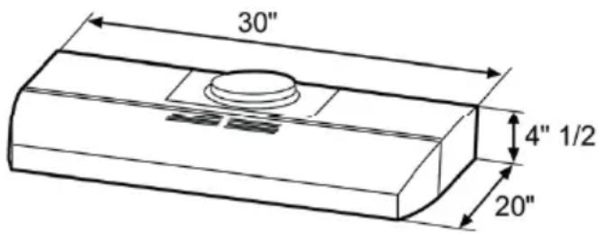 BLOMBERG BCHS30100SS - Dimensiones y Espacios libres - 1