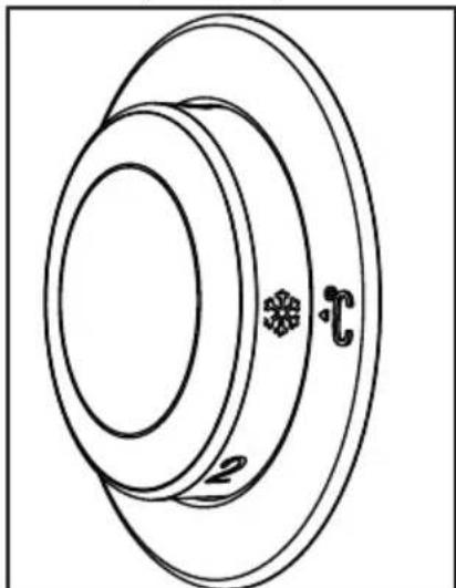 Technical line drawing of a mechanical component with concentric rings and mounting holes (no text or symbols)