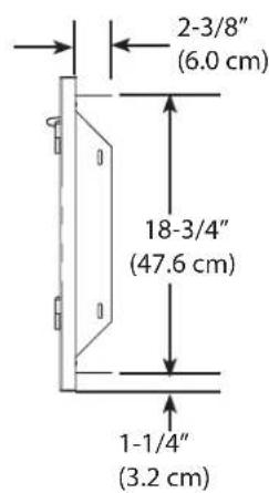 2-3/8" (6.0 cm) 18-3/4" (47.6 cm) 1-1/4" (3.2 cm)