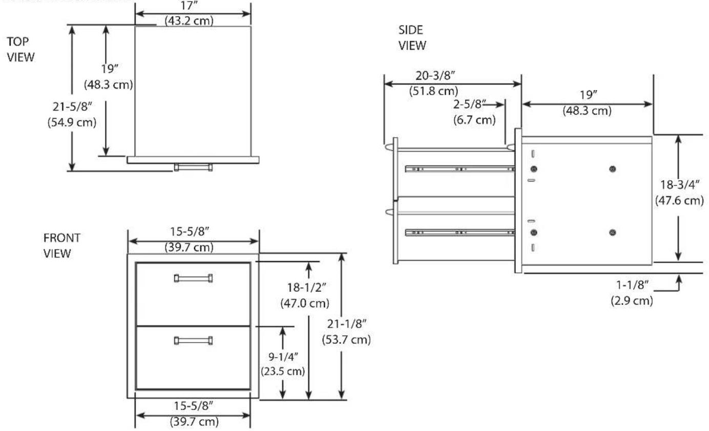 VIKING VOADS5241SS - VODRD5191 - 19" DRAWERS - 1