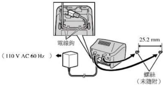 (110 V AC 60 Hz) 電線鉤 25.2 mm 螺絲 (未隨附)