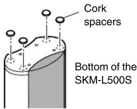 Cork spacers Bottom of the SKM-L500S