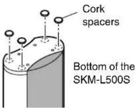 ONKYO SKS-L500 - Using Cork Spacers with the Speakers - 1
