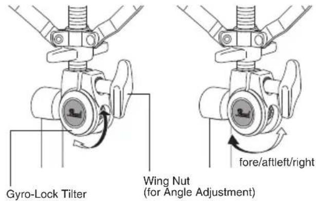 Gyro-Lock Tilter Wing Nut (for Angle Adjustment) fore/aftleft/right