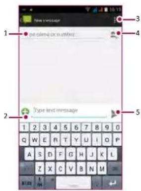 New message 1 pe alarm or another 2 Type text message 3 4 5 1 2 3 4 5 6 7 8 9 0 Q W E R T Y U I O P A S D F G H J K L Z X C V B N M B122 1 M