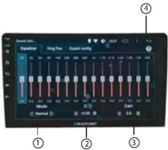 Sound Set... Equation King Pte Expert config Mode Gain Normal 0 <1.00 0.0 ① ② ③ ④