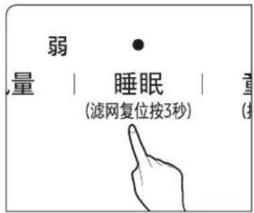 弱 量 | 睡眠 | 童 (滤网复位按3秒) (推