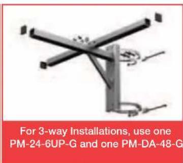 For 3-way Installations, use one PM-24-6UP-G and one PM-DA-48-G
