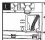 GRUNDIG GTP5823GN - Connecting the water drainage hose - 1