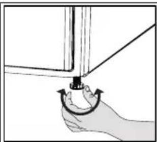 GRUNDIG GTP5823GN - Adjusting the stands - 1