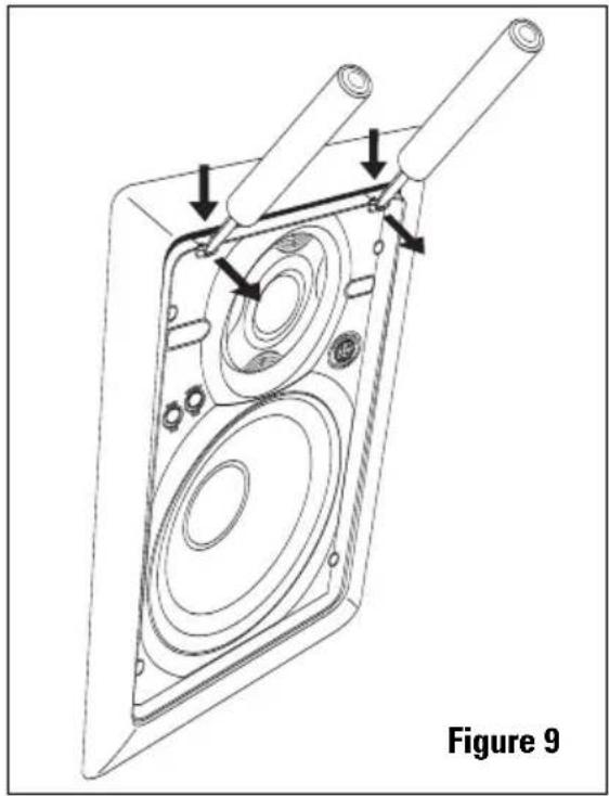 Technical line drawing of a mechanical device with two cylindrical components and circular components, labeled as Figure 9 (no text or symbols on the diagram itself)