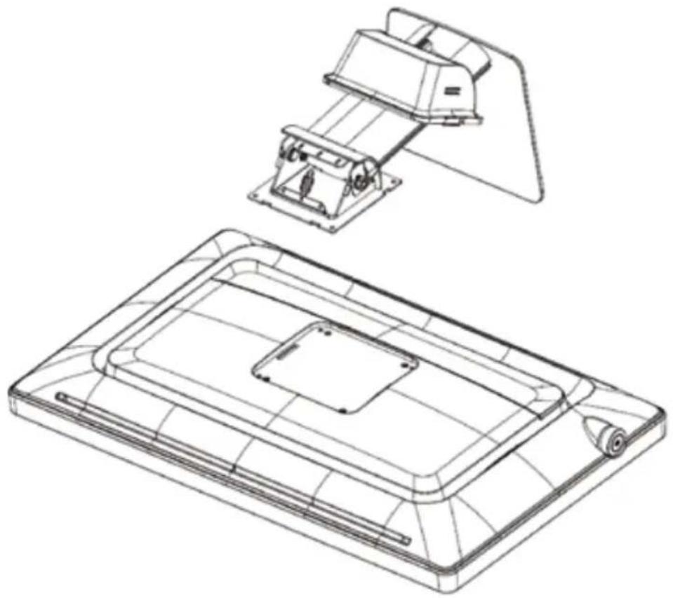Baaske Medical e-medic 27AM+ - Stand removal & VESA mount installation - 3