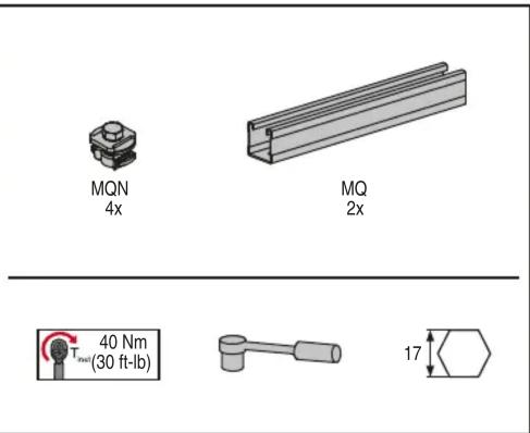 MQN 4x MQ 2x Tmax(30 ft-lb) 40 Nm 17