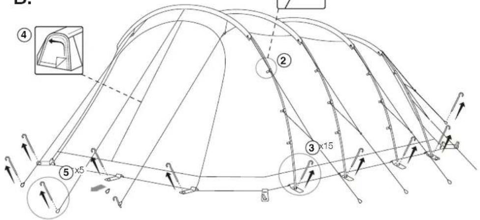 Vango Joro 450 - TAKING DOWN & PACKING - 2