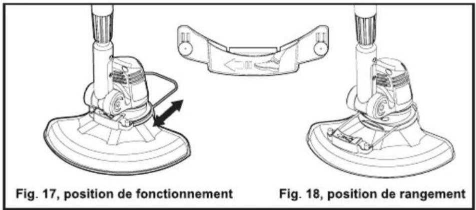 Fig. 17, position de fonctionnement Fig. 18, position de rangement