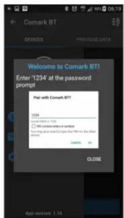 Comark COMBT1 - Operation of the App - 4