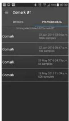 Comark COMBT1 - Operation of the App (continued) - 4