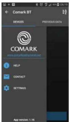 Comark COMBT1 - Operation of the App (continued) - 5