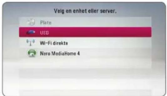 Veig en enhet eller server. Plate USD Wi-Fi direkte Nero MediaHome 4