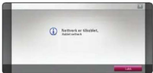 Nettverk er tilkablet. Tablet setcheck Link