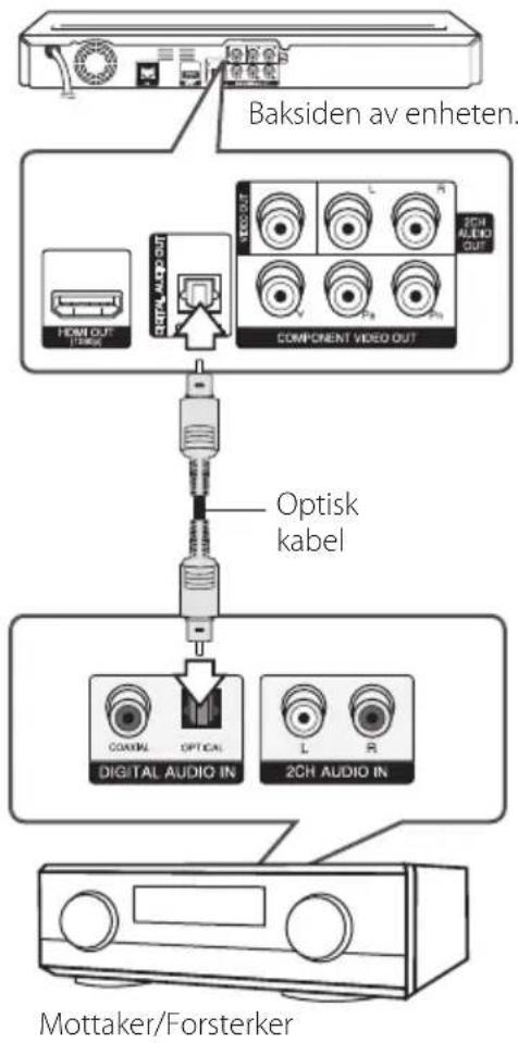 LG BD670N - Koble til en forsterker via Digital Audio Output - 1