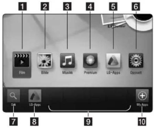 1 2 3 4 5 6 Film Bilde Musikk Premium LG-Apps Oppsett Sik LG-Apps My Apps 7 8 9 10