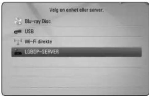 Velig en enhet eller server. Blu-ray Disc USB Wi-Fi direkte LGBDP-SERVER