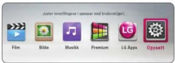 Juster inmettingene i samvar med brukermijekt: Film Bilde Musikk Premium LG Apps Oppsett