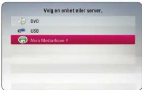 Velg en enhet eller server. DVD USB Nero Medialome 4