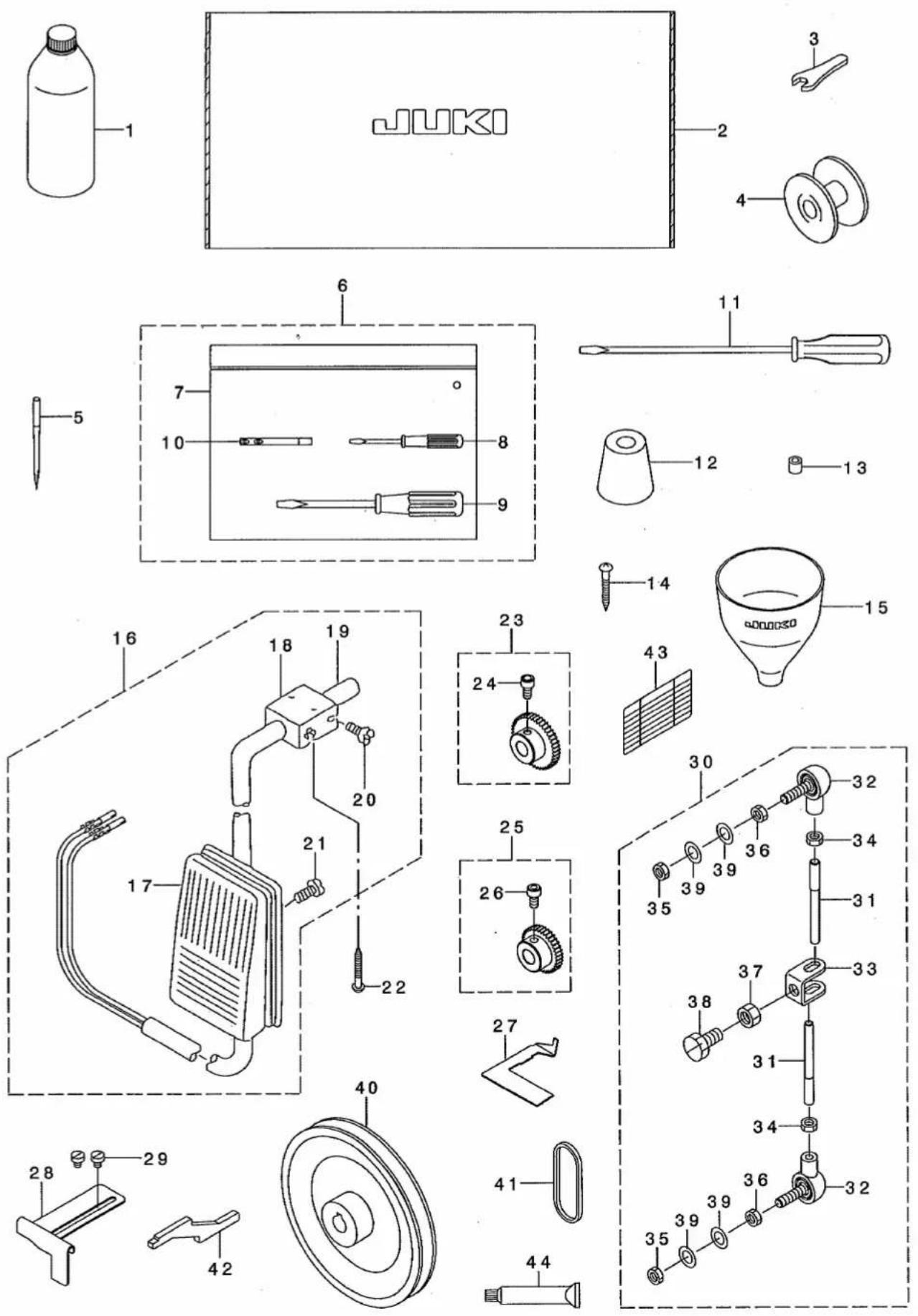 Union Special DLN6390 - ACCESSORIE PARTS COMPONENTS - 1