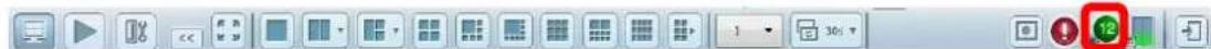 Screenshot of a software toolbar with icons and numeric labels, highlighting the number 12 in red.