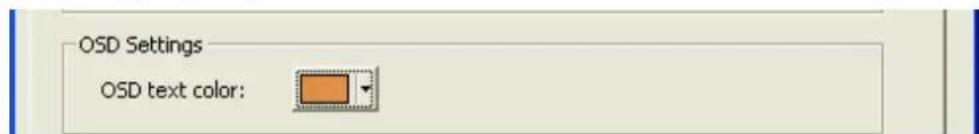 OSD Settings OSD text color: